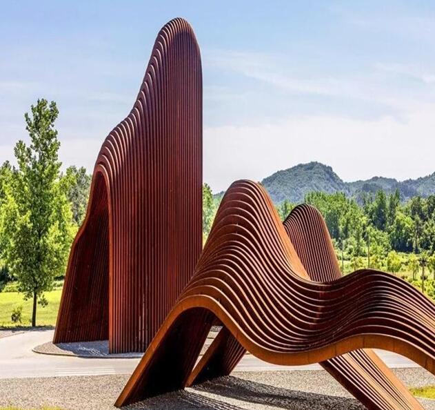 岳西锈钢板造型